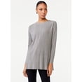 thumbnail image 1 of Scoop Women's Crinkle Knit Tunic Top, 1 of 5