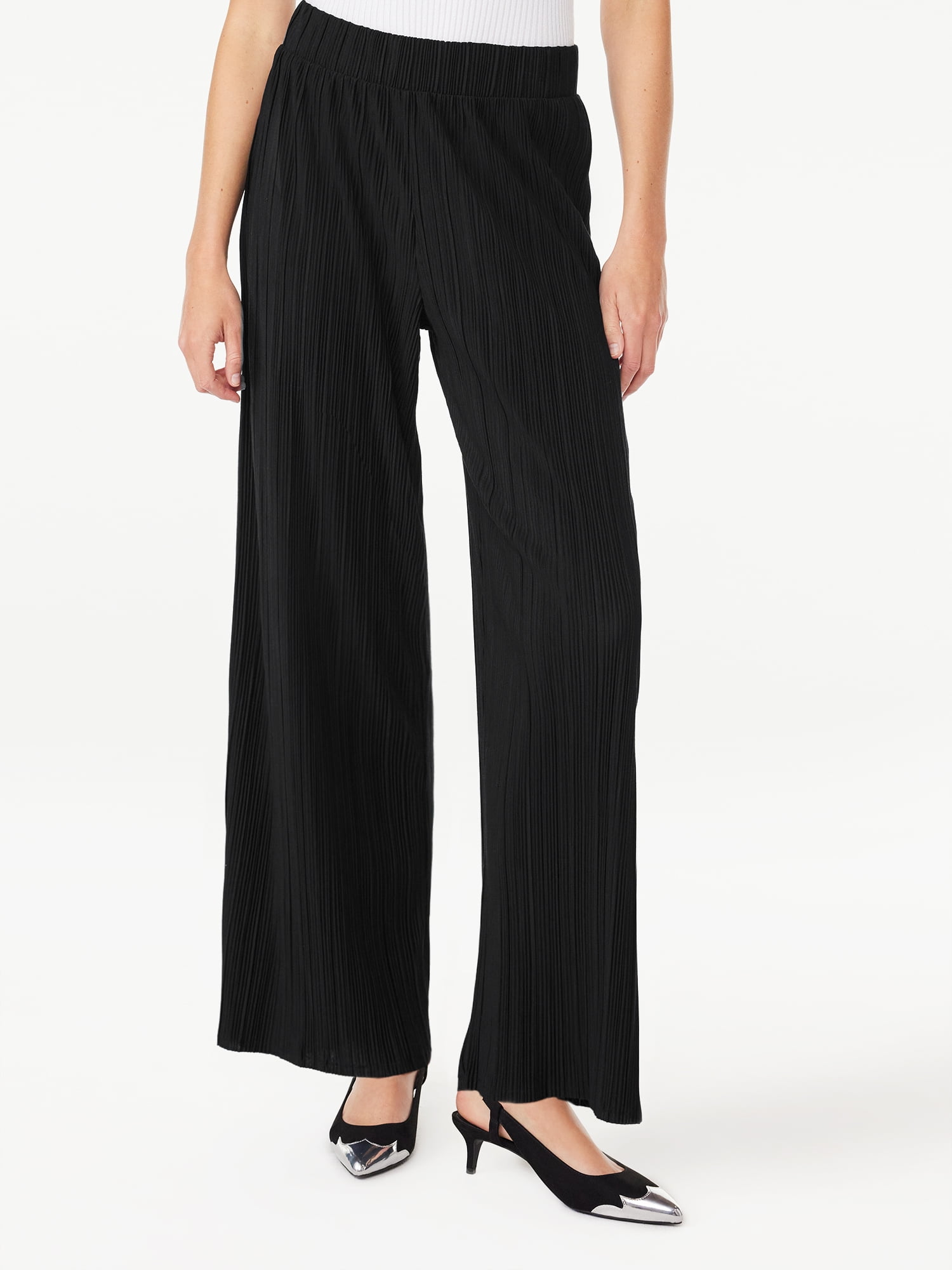 Crinkle Knit Wide Leg Pant main image 1