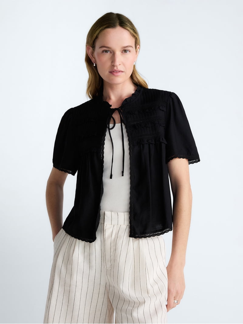 Scoop Women's Crochet Lace Top, Sizes XS-4X - Walmart.com