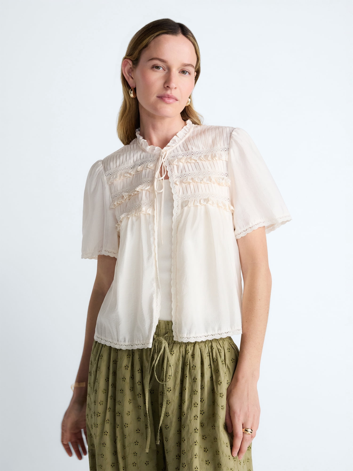 Scoop Women's Crochet Lace Top, Sizes XS-4X - Walmart Business