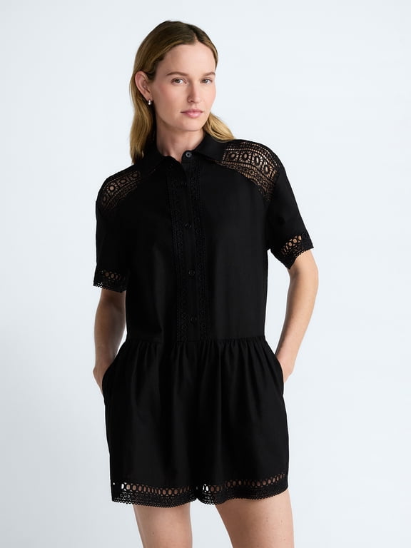 Women's Crochet Romper, Sizes XS-4XL
