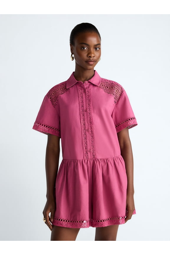 Women's Crochet Romper, Sizes XS-4XL