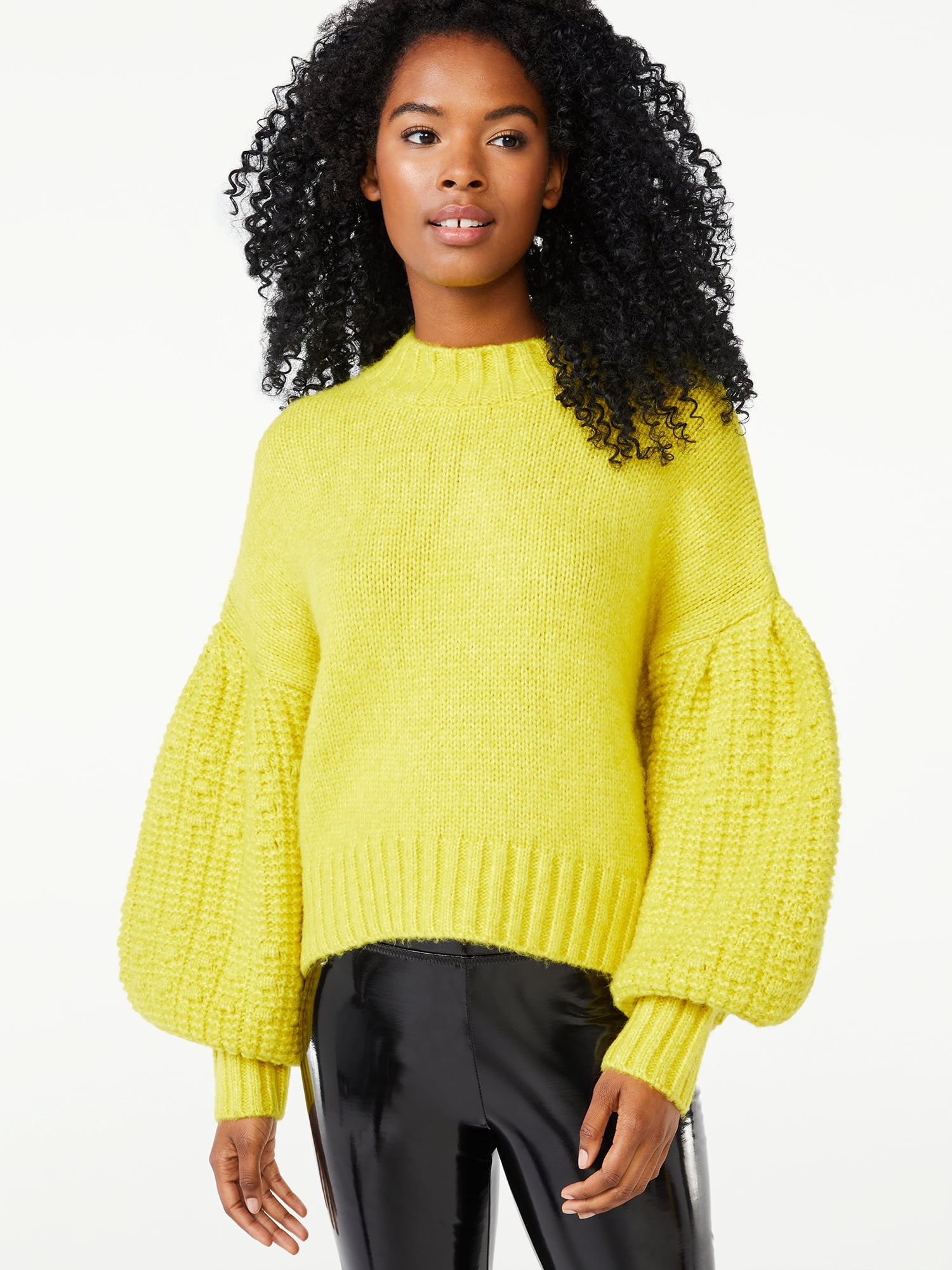Scoop Women's Cropped Bobble Sweater