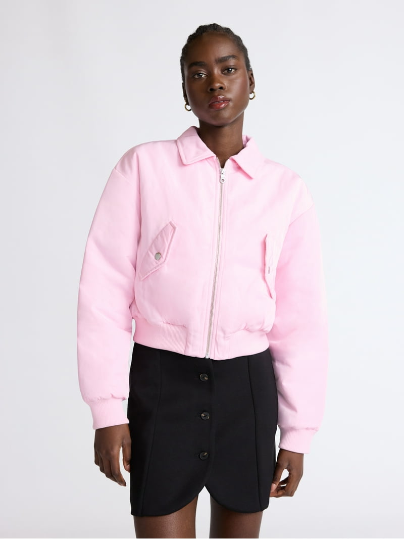 Satin Bomber Dark Pink Bomber Jacket HOT Ladies Jacket Pink Grease