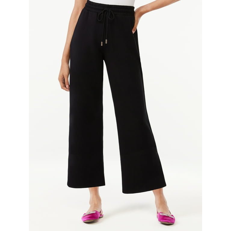 Scoop Women's Cropped Scuba Knit Lounge Pants, Sizes XS-2XL 