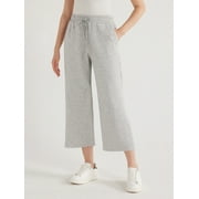 Scoop Women's Cropped Ultimate ScubaKnit Lounge Pants, Sizes XS-2XL