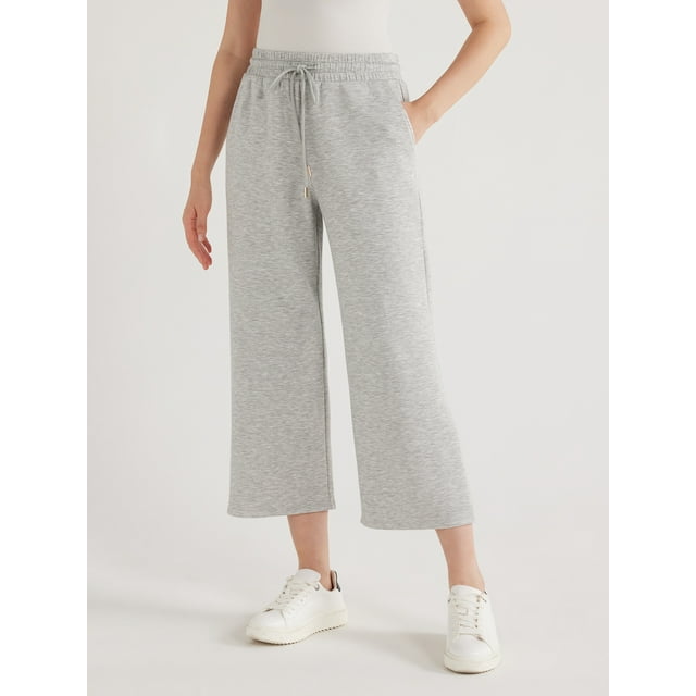 Scoop Women's Cropped Ultimate ScubaKnit Lounge Pants, Sizes XS2XL