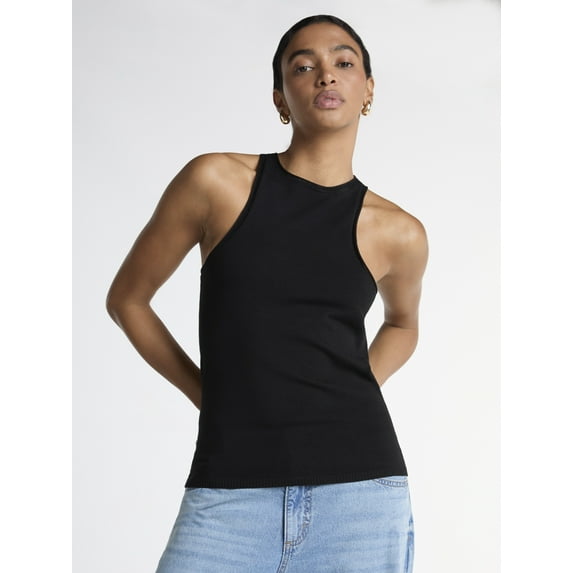 Scoop Women's Cutaway Sweater Tank Top, Lightweight, Sizes XS-XXL