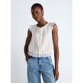 thumbnail image 1 of Scoop Women’s Day Lace Trim Top, Sizes XS-XXL, 1 of 5
