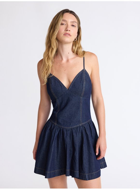 Denim Corset Mini Dress