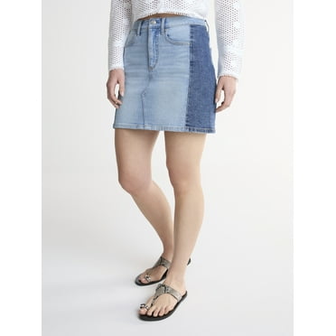 Scoop Women's Denim Mini Skirt, Sizes 0-18