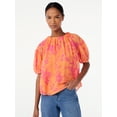 thumbnail image 1 of Scoop Women's Elbow Puff Sleeve Top, 1 of 5