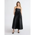 thumbnail image 1 of Scoop Women’s and Women’s Plus Taffeta Maxi Dress with Embellished Straps, Sizes XS-4X, 1 of 3