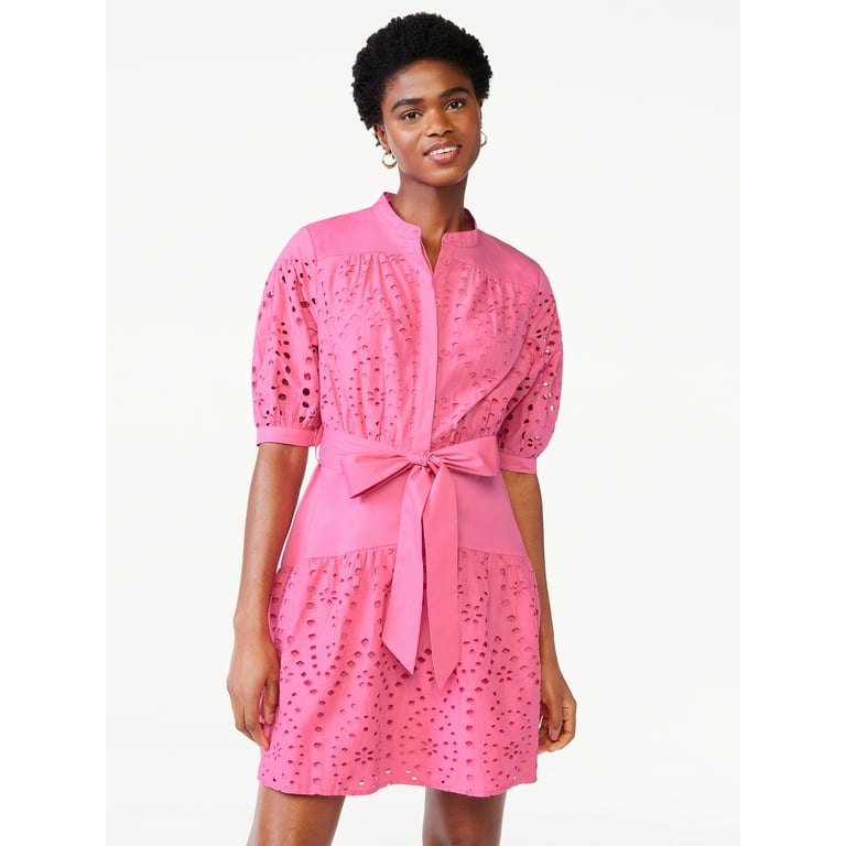 Short sleeve hotsell eyelet dress
