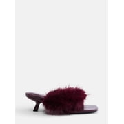 Scoop Womens Faux Fur Kitten Heels