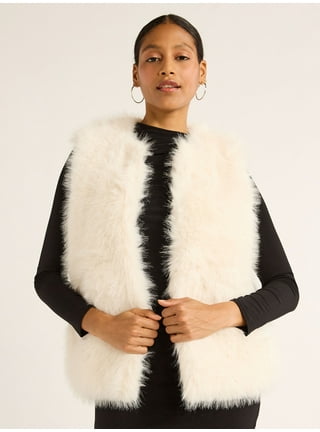 Faux Fur Vest White