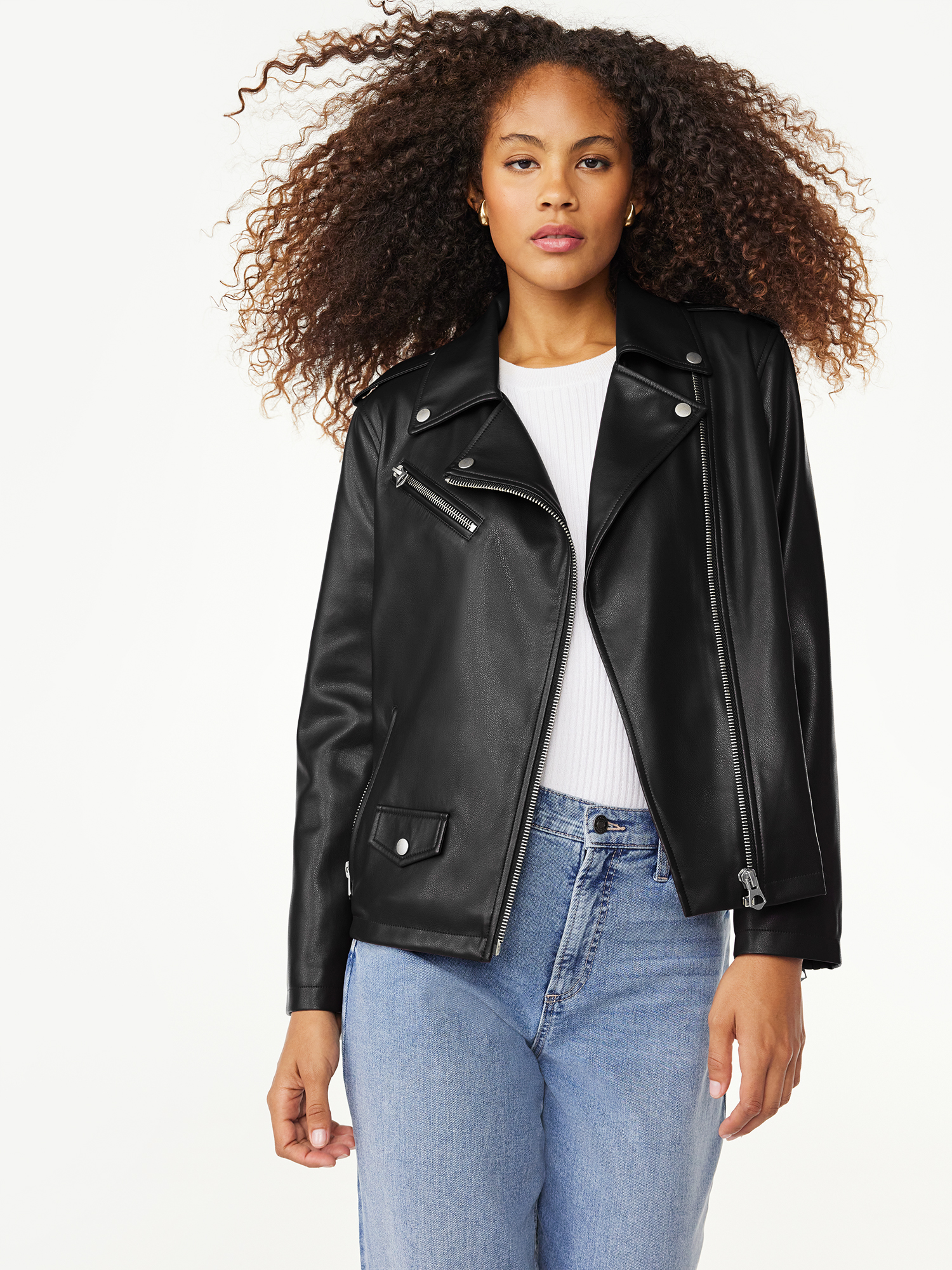 Best faux leather jacket womens best sale