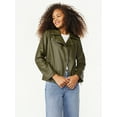 thumbnail image 1 of Scoop Women's Faux Leather Moto Jacket, 1 of 5