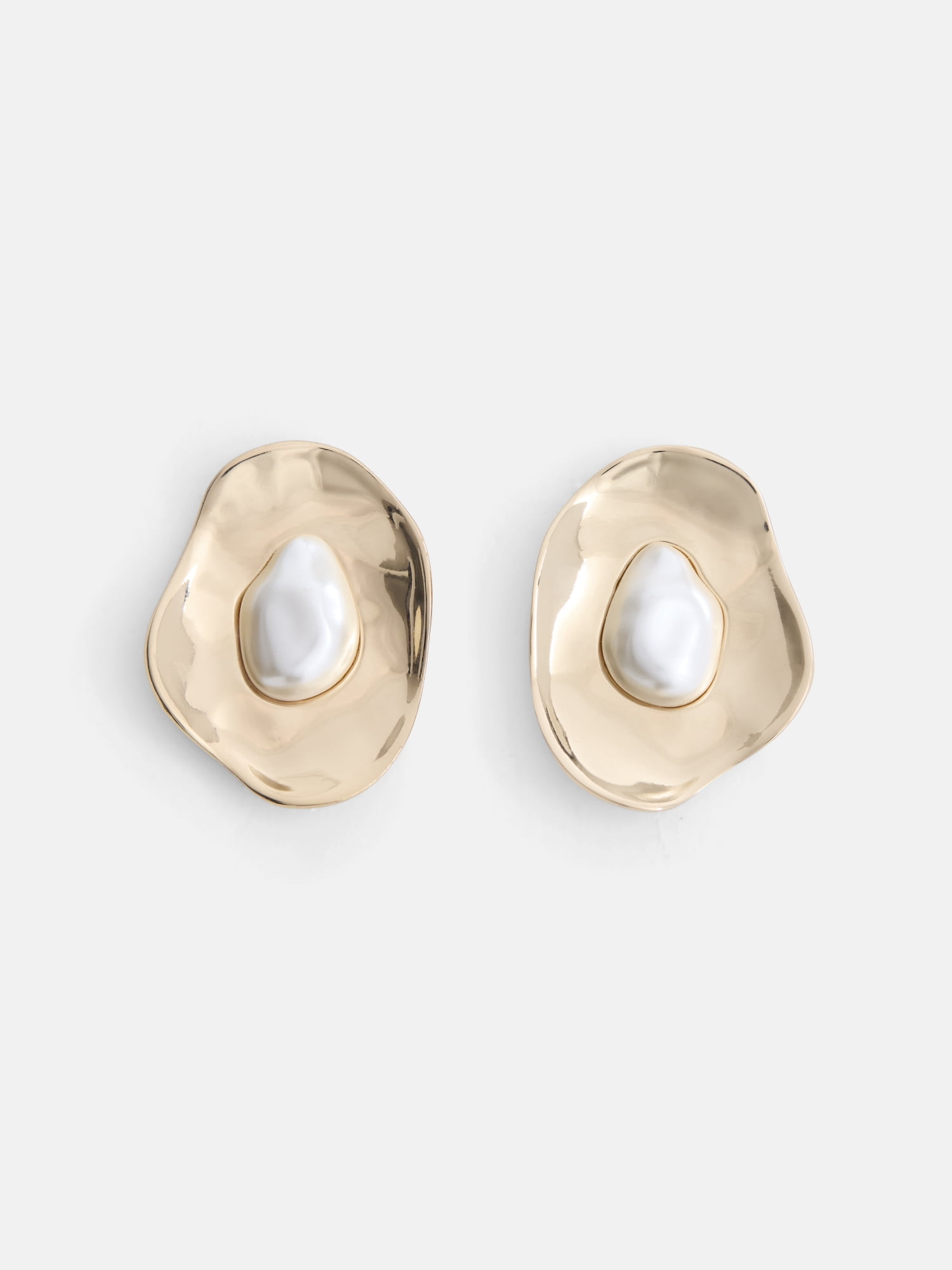 Scoop Women’s Faux Pearl Stud Earrings, 1 Pair