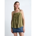thumbnail image 1 of Scoop Women's and Women's Plus Flowy Lace Tank Top, Sizes XS-4X, 1 of 5