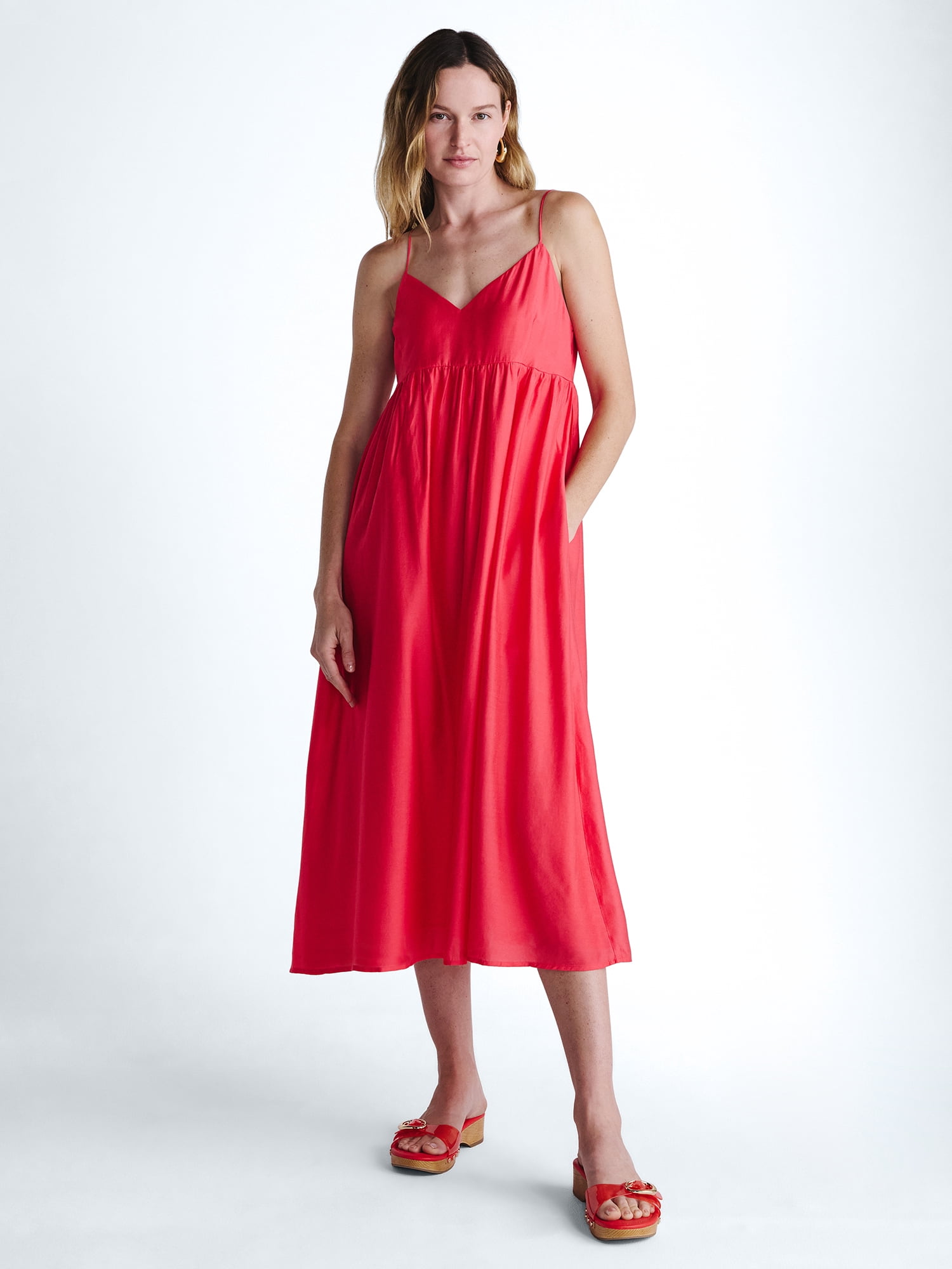 Scoop Women's and Women's Plus Flowy Maxi Dress, Sizes XS-4X