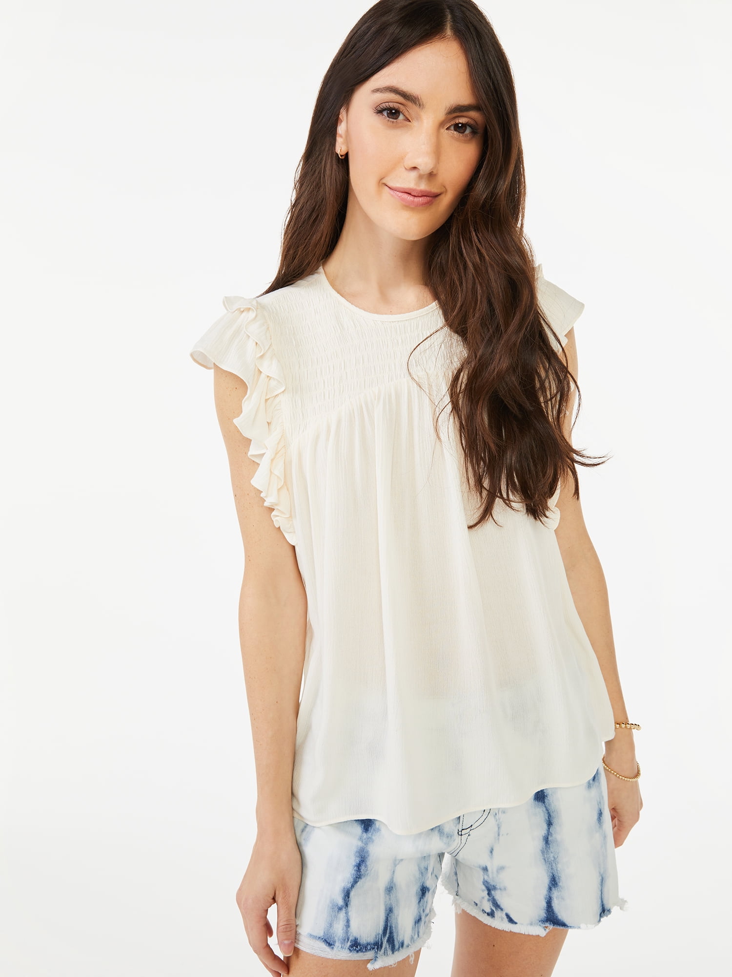 Double hotsell ruffle top