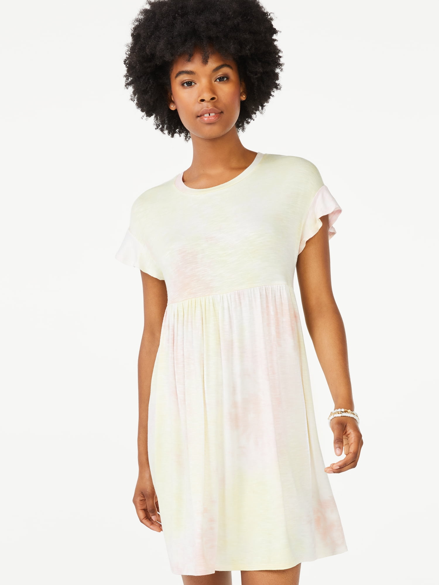 Scoop Women's Flutter Sleeve Dress