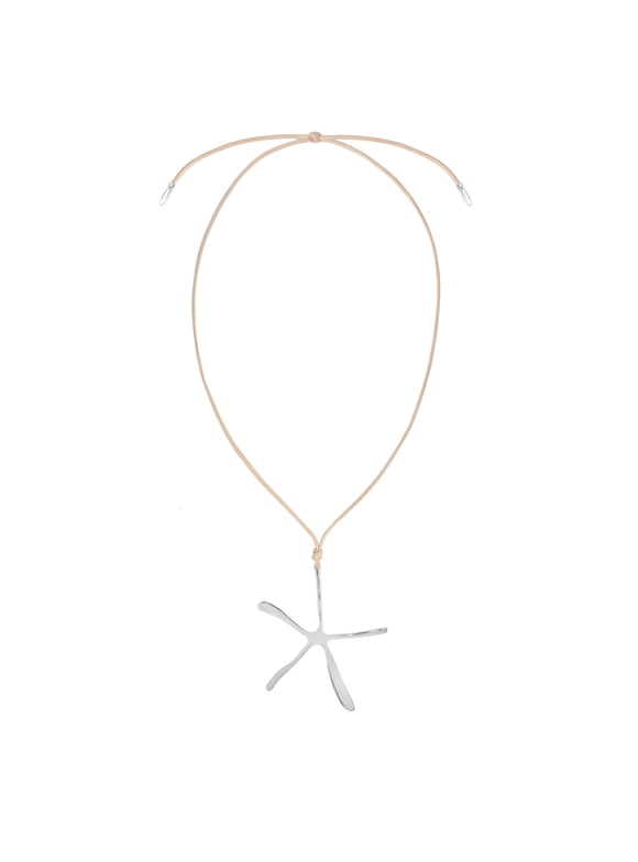 Womens Silver-Tone Long Starfish Pendant Necklace, Fashion Jewelry