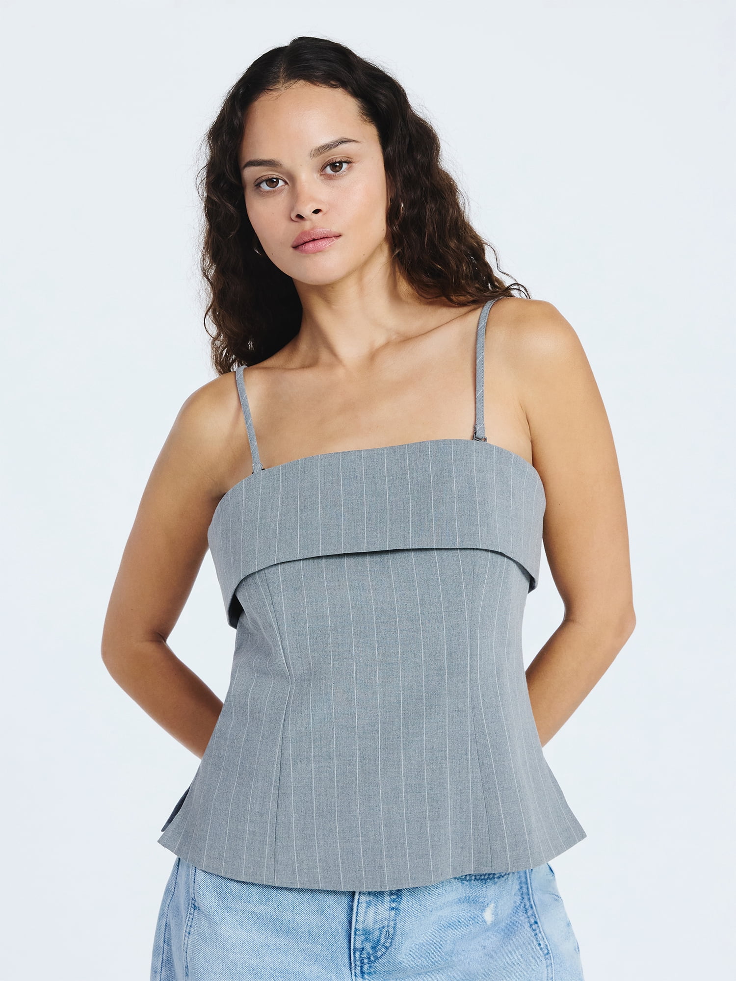 Scoop Women's Fold Over Bandeau Top, Sizes XS-XXL
