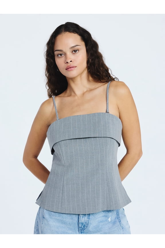 Women's Fold Over Bandeau Top, Sizes XS-XXL