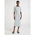 thumbnail image 1 of Scoop Women's Henley Midi Sweater Dress, Sizes XS-XXL, 1 of 4
