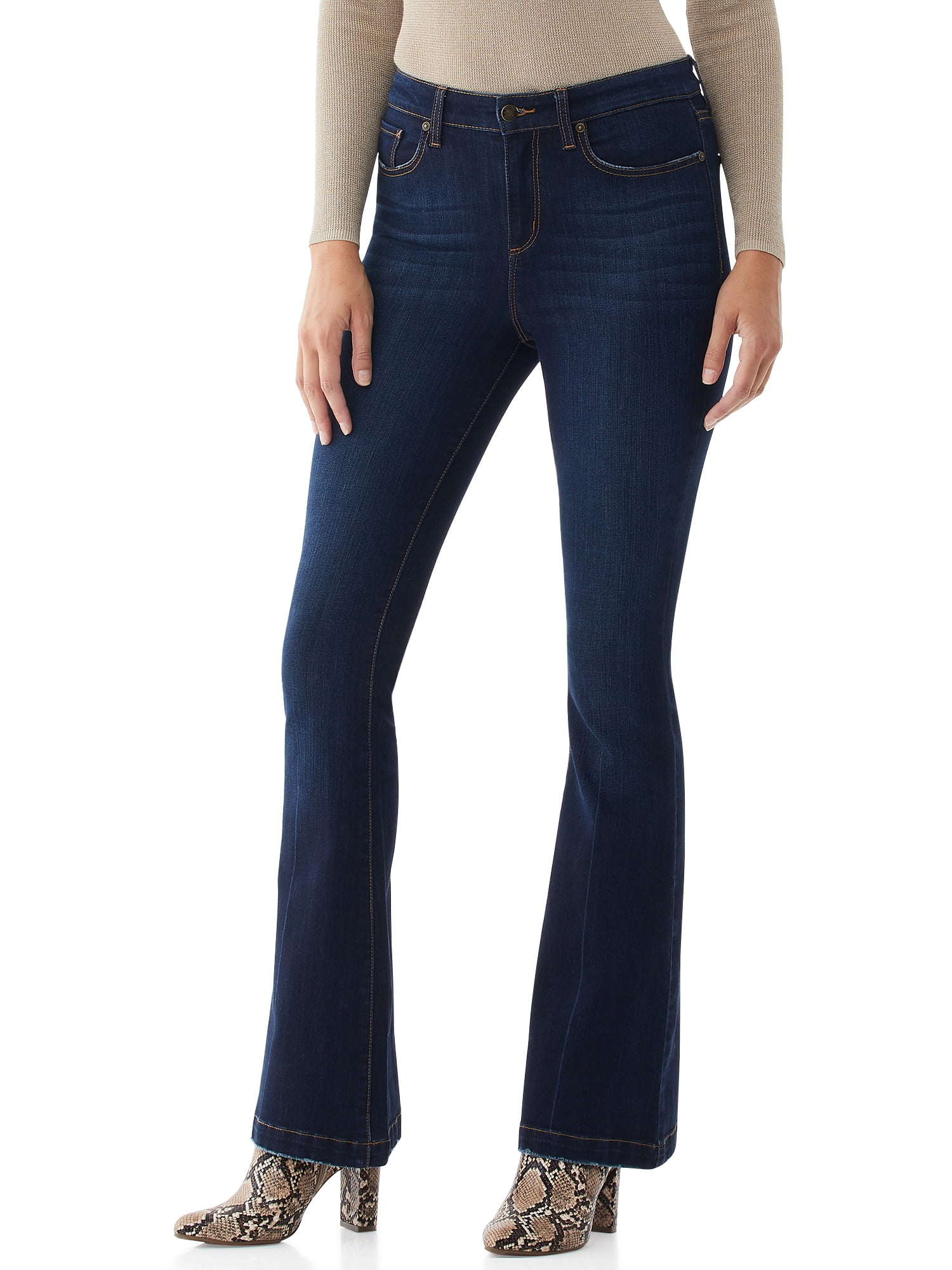 Scoop Women's High-Rise Flare Jeans - Walmart.com