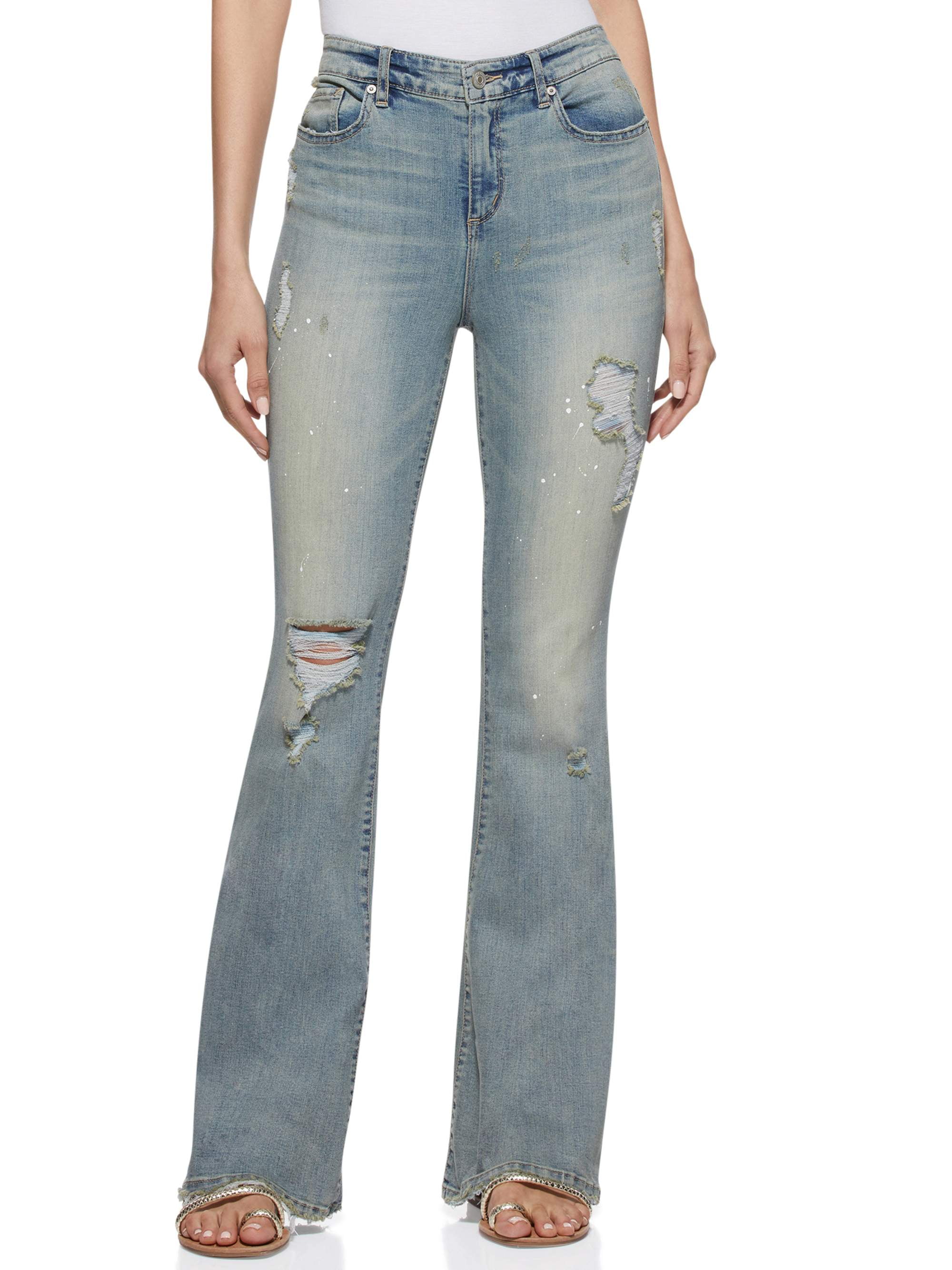 Scoop Women’s High-Rise Flare Jeans - Walmart.com