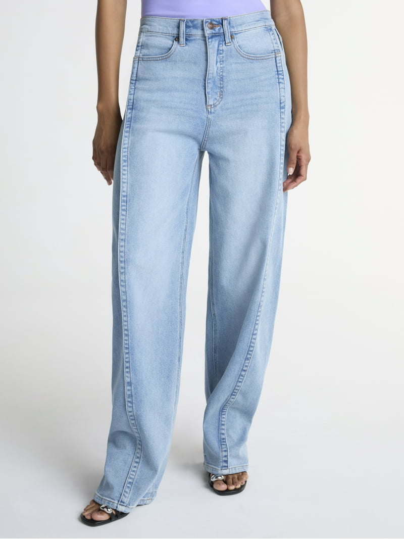 Scoop Women's Slouchy Straight High Rise Jeans Sizes 0-18 with