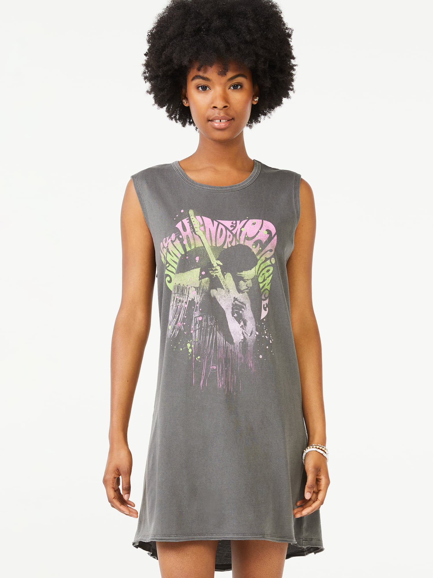 Women's Jimi Hendrix Sleeveless T-Shirt Dress Walmart.com