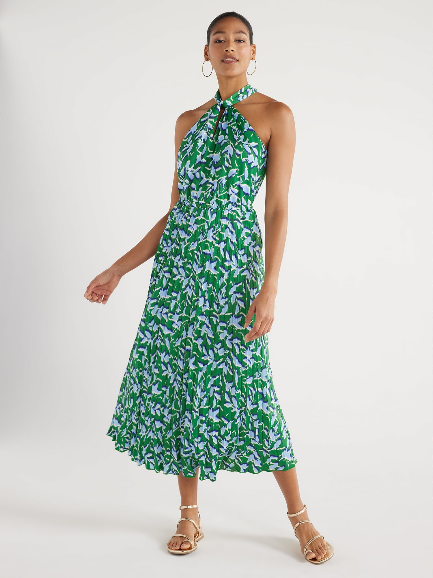 Scoop Women s Keyhole Halter Neck Dress Sizes XS XXL