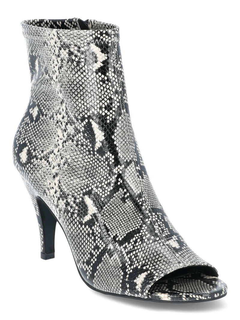 Scoop Women's Kitten Heel Boots with Open Toe