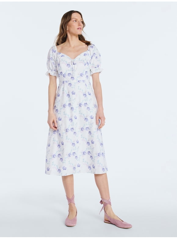 Women's and Women's Plus Lace Collar Dress, Sizes XS-4X