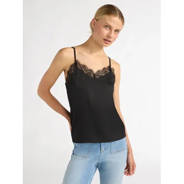 Scoop Women’s Lace Tank Top, Sizes XS-XL