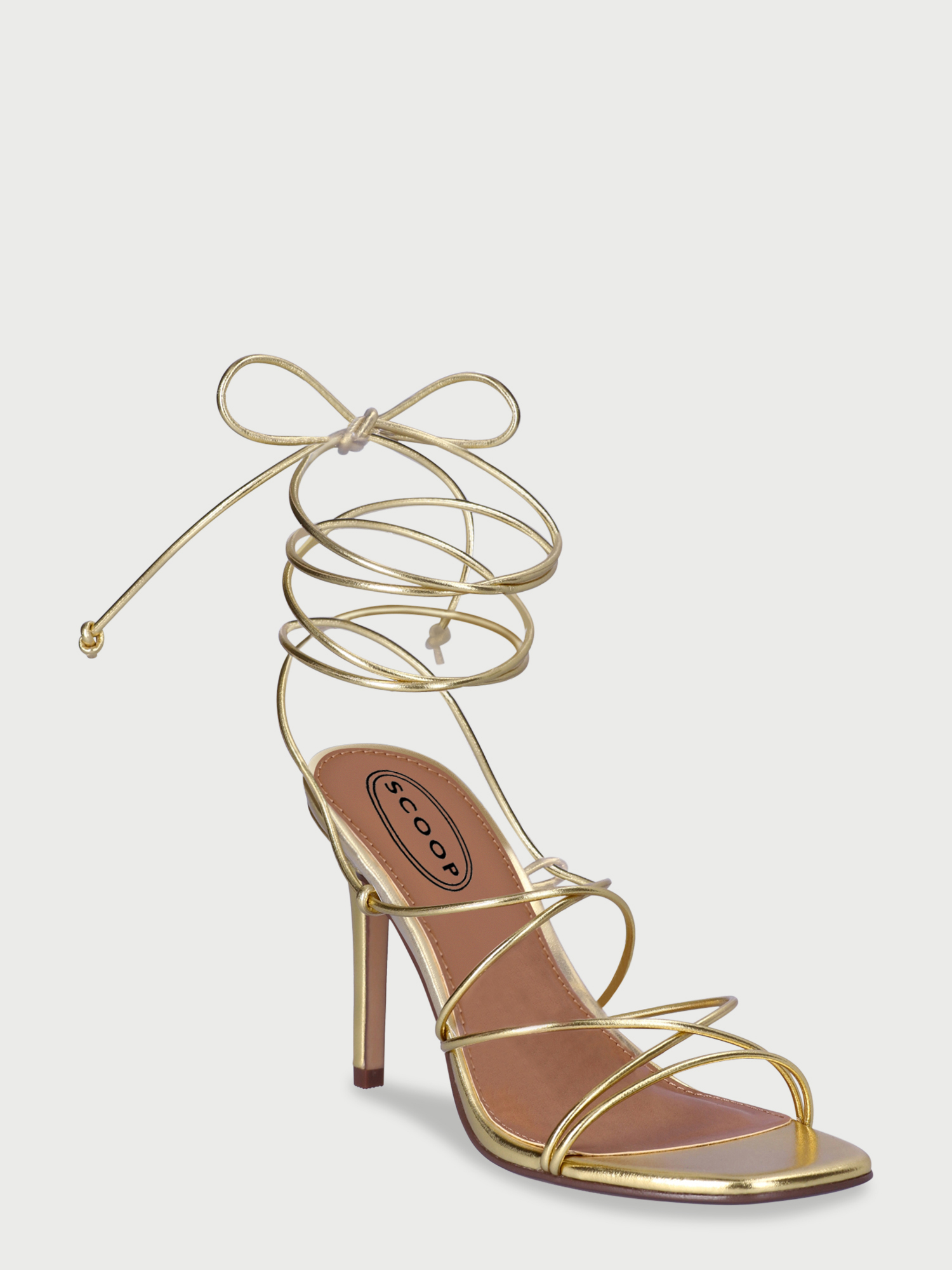Scoop Women s Lace Up Stiletto Heel Sandals Walmart