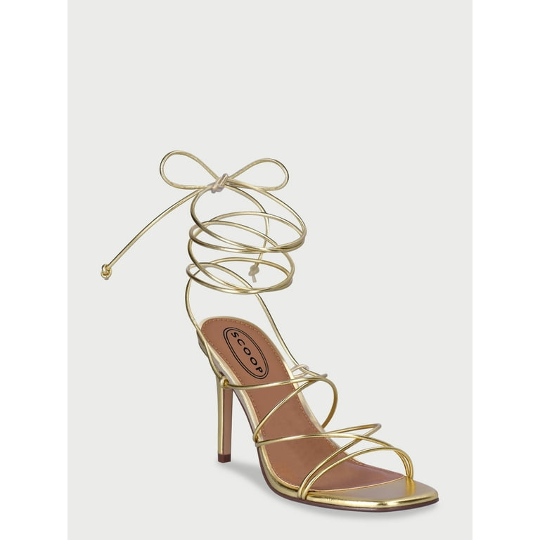 Scoop Women s Lace Up Stiletto Heel Sandals Walmart