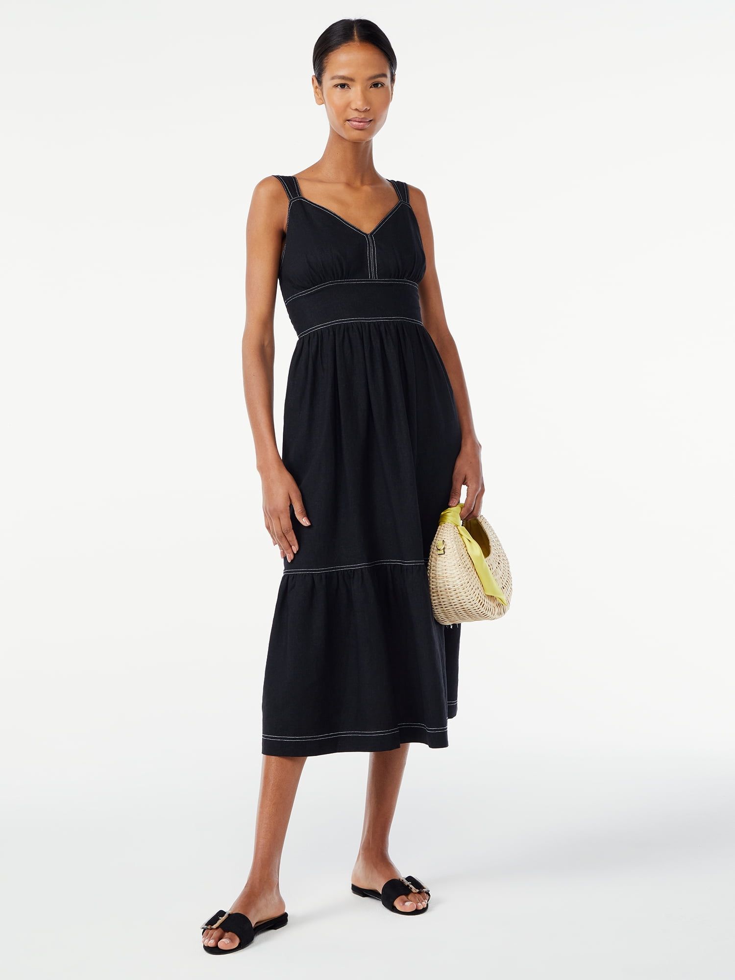chinese dress ladies Amazon.com: The Drop Women's Luna Scoop Neck Linen Maxi Dress, Black, 4X,  Plus Size : Clothing, Shoes & Jewelry main image 1
