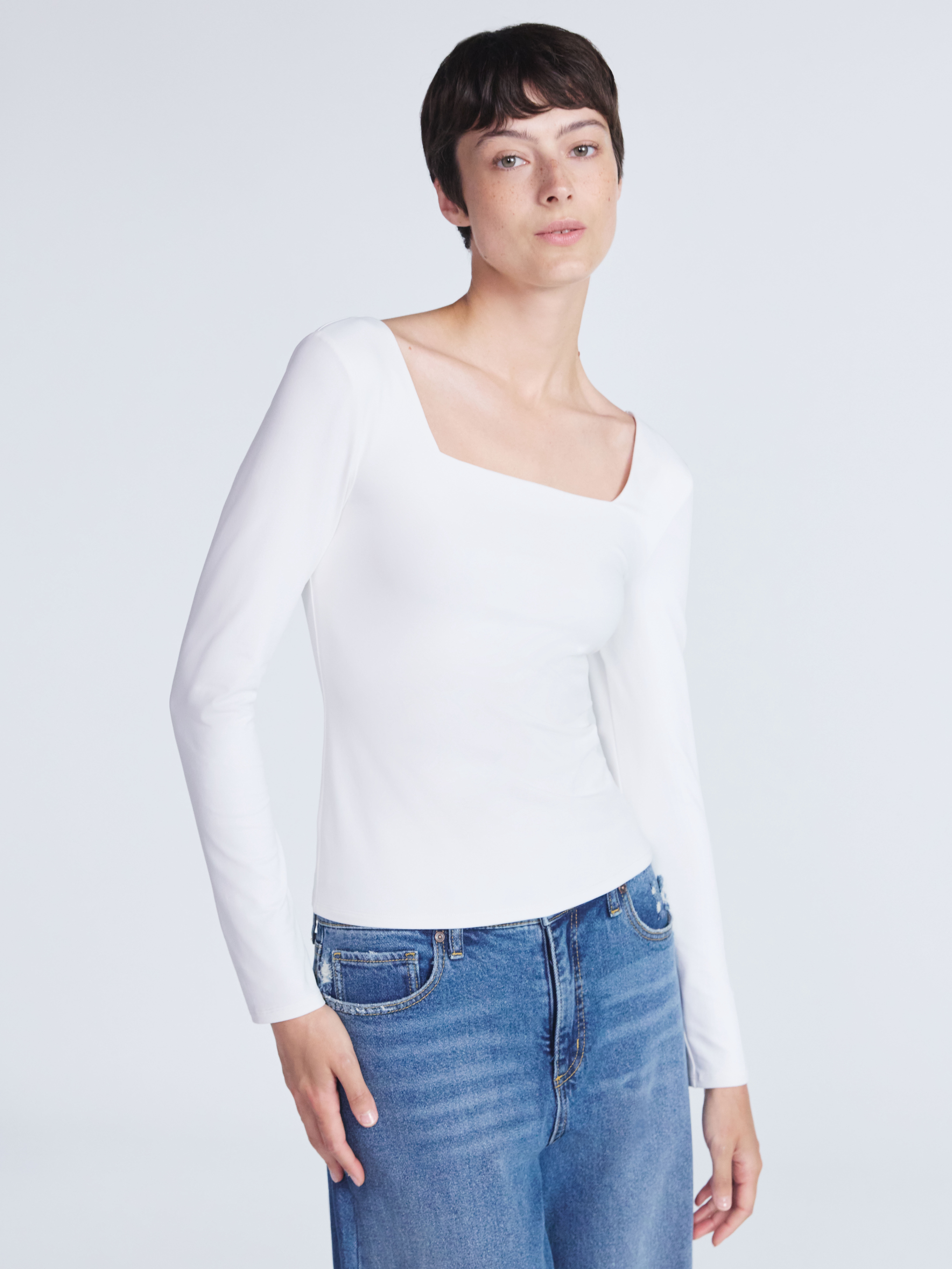 Scoop Women's Contour Top with Long Sleeves, Sizes XS-XXL