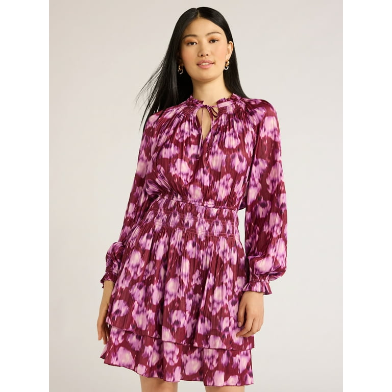 Flattering Scoop Purple Mini Dress Flattering Scoop Purple Mini Dress