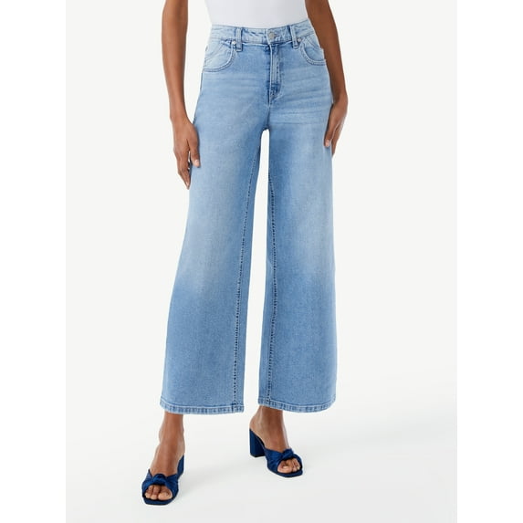 Scoop Women's Marietta Wide Leg Cropped Jeans