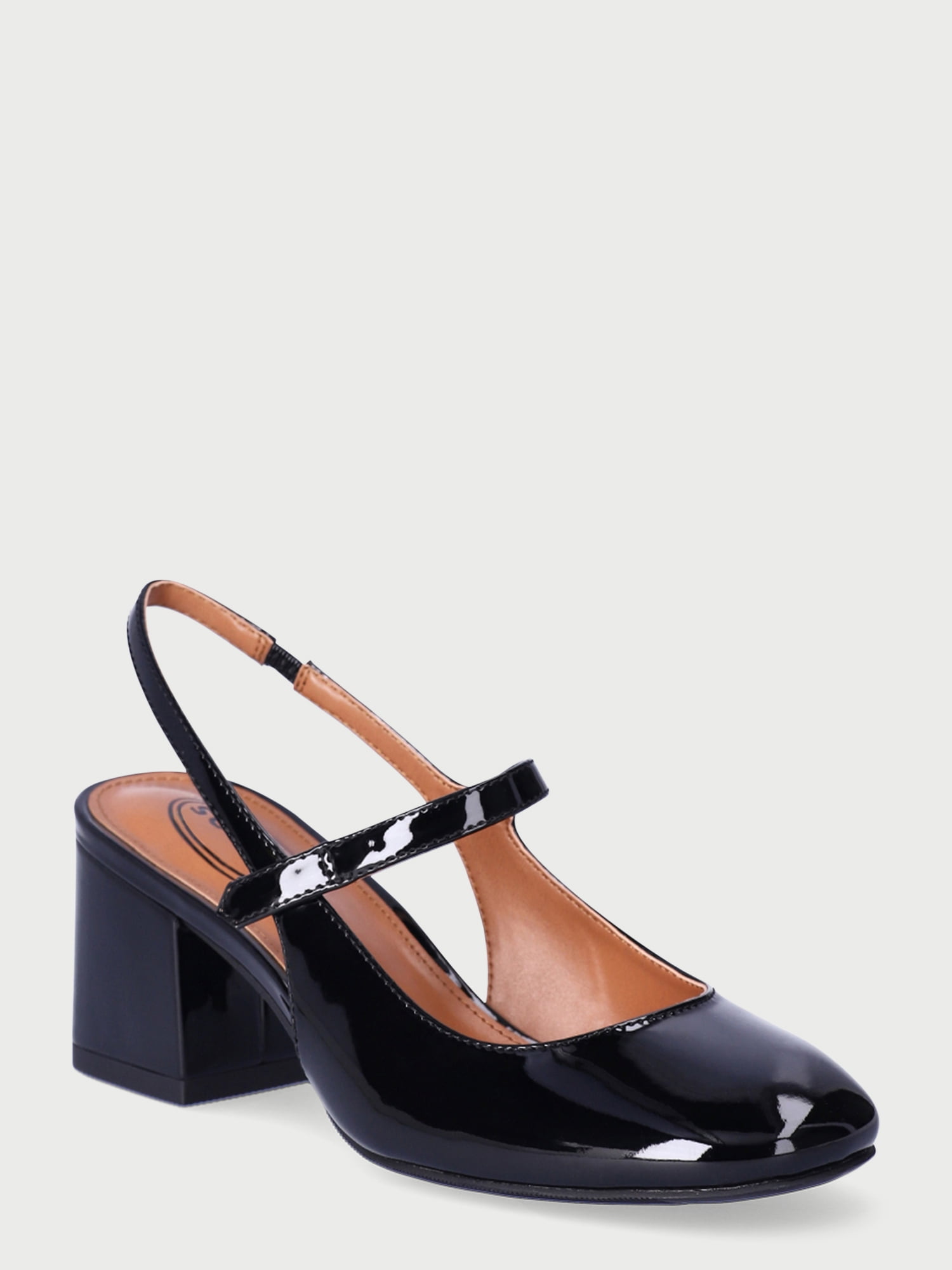 Scoop Women’s Mary Jane Slingback Block Heels - Walmart.com