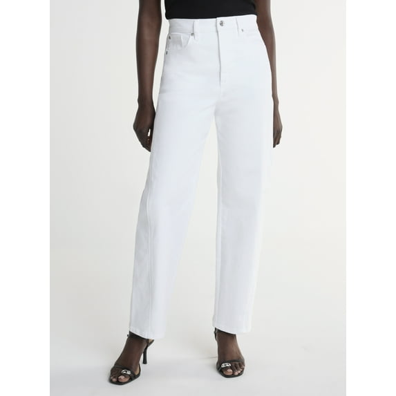 Scoop Women's Mid Rise Barrel Leg Jeans, Sizes 0-18