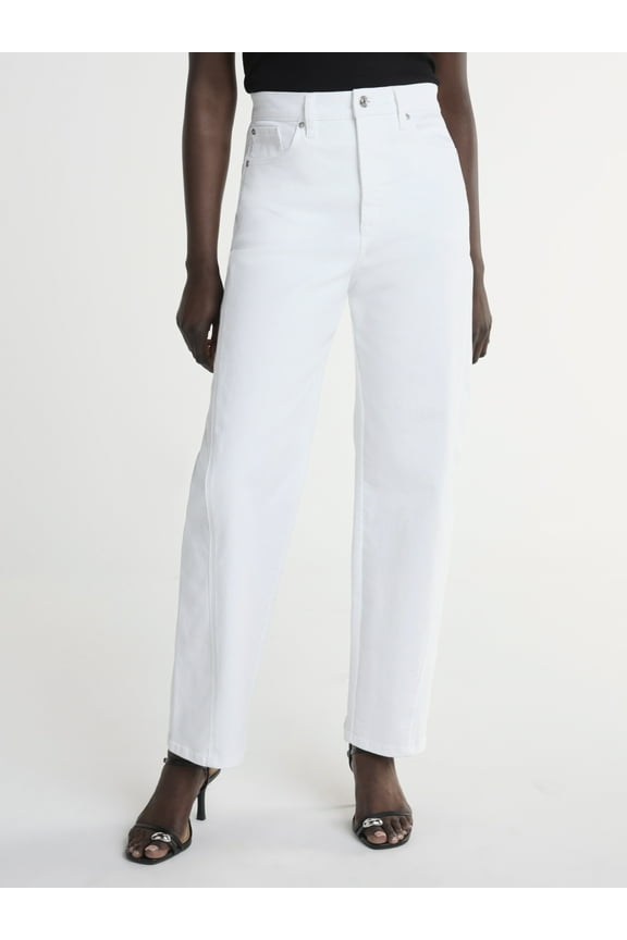 Women's Mid Rise Barrel Leg Jeans, Sizes 0-18