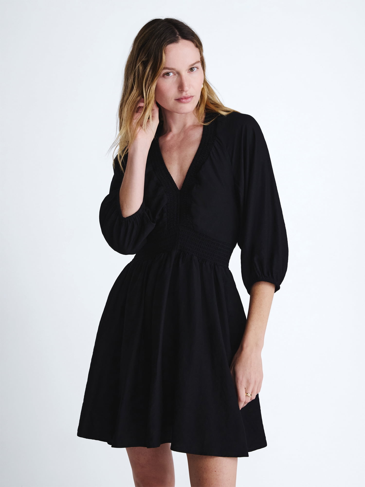 Scoop Women's and Women's Plus Mini Raglan Dress, Sizes XS-4X