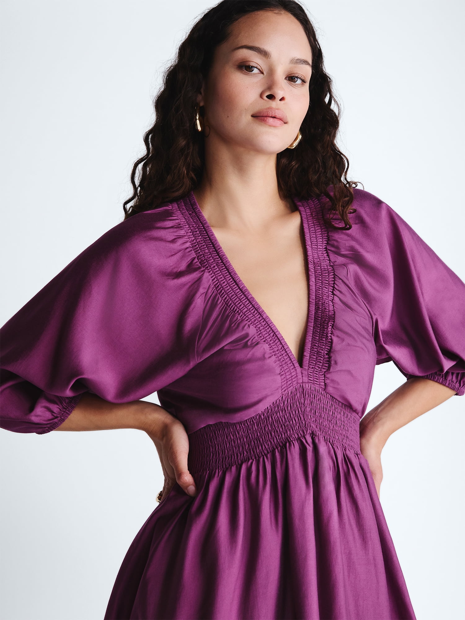 Scoop Women's and Women's Plus Mini Raglan Dress, Sizes XS-4X